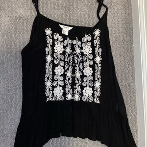 Lace-detailed tank top